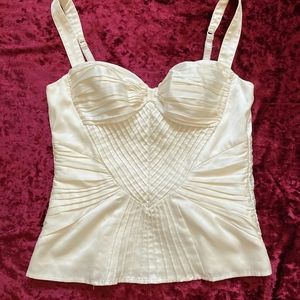 Bebe Cremed Cropped Tank Top